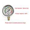 Hydraulic Pressure Gauge 1/4" 63mm Dial Hydraulic Water Pressure Gauge Manometer Pressure Measure ShockProof Oil Gauge 10Mpa Bar