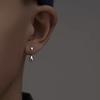 Men's Trendy Water Drop Stud Earrings - Niche Style Boys' Back Hanging Ear Jewelry