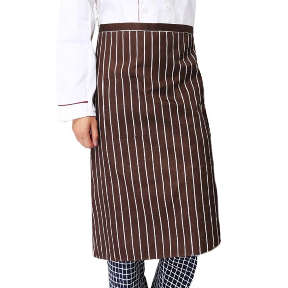 Unisex Waist Apron 3 Pockets Waiter Half Waist Apron New Short Half Waist Apron  Cafe Shop