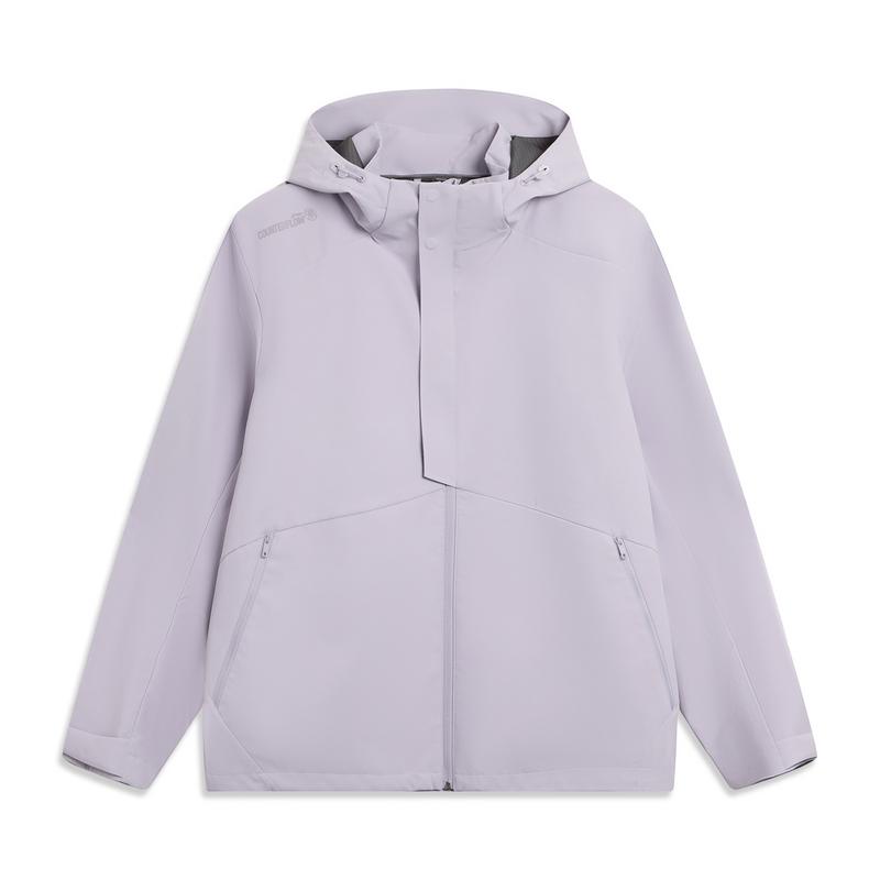 Li Ning Outdoor CF Shell Three-In-One Fleece Waterproof Windproof Breathable Durable Warm Jacket Unisex Jacket Purple AWBV077-7