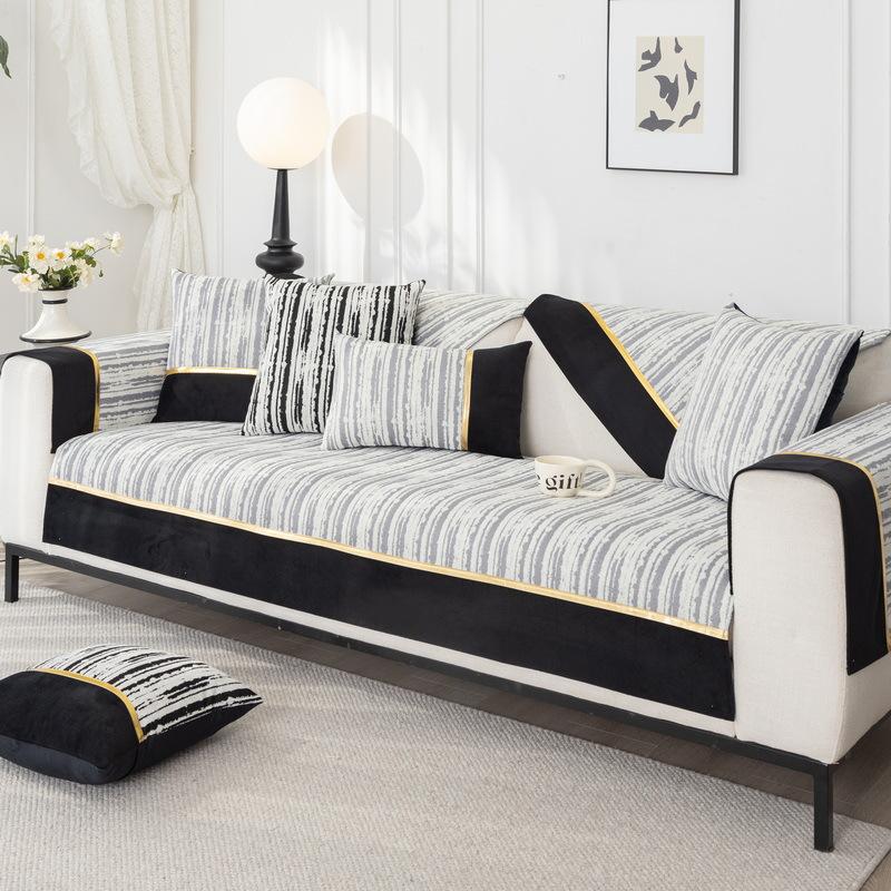 Light Luxury and High-end Sofa Cushion, Universal for All Seasons, New Anti-slip Cushion, Leather Sofa Cover, Full Cover Cloth Towel