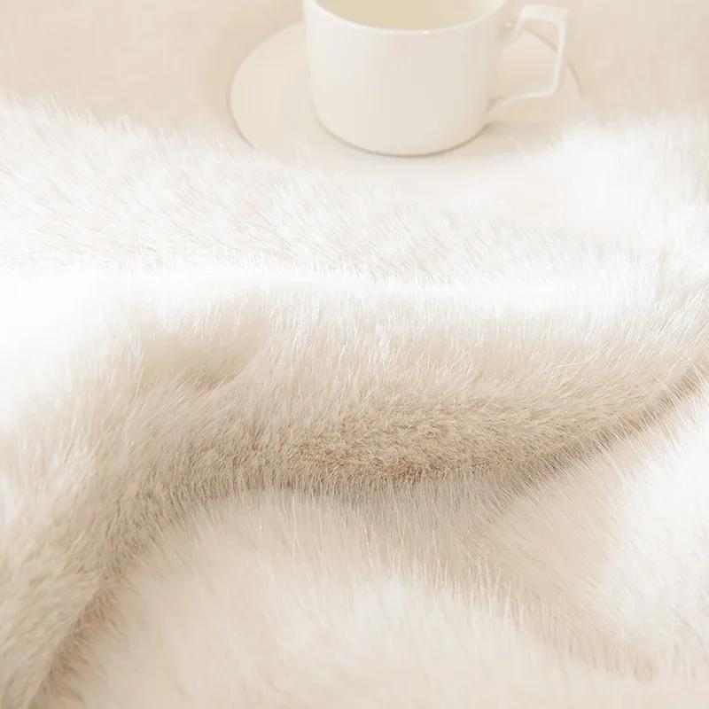 Thicken Plush Sofa Cushion Luxury Solid Color Sofa Towel Covers Soft Non-slip Couch Slipcovers for Living Room Bay Window Pad