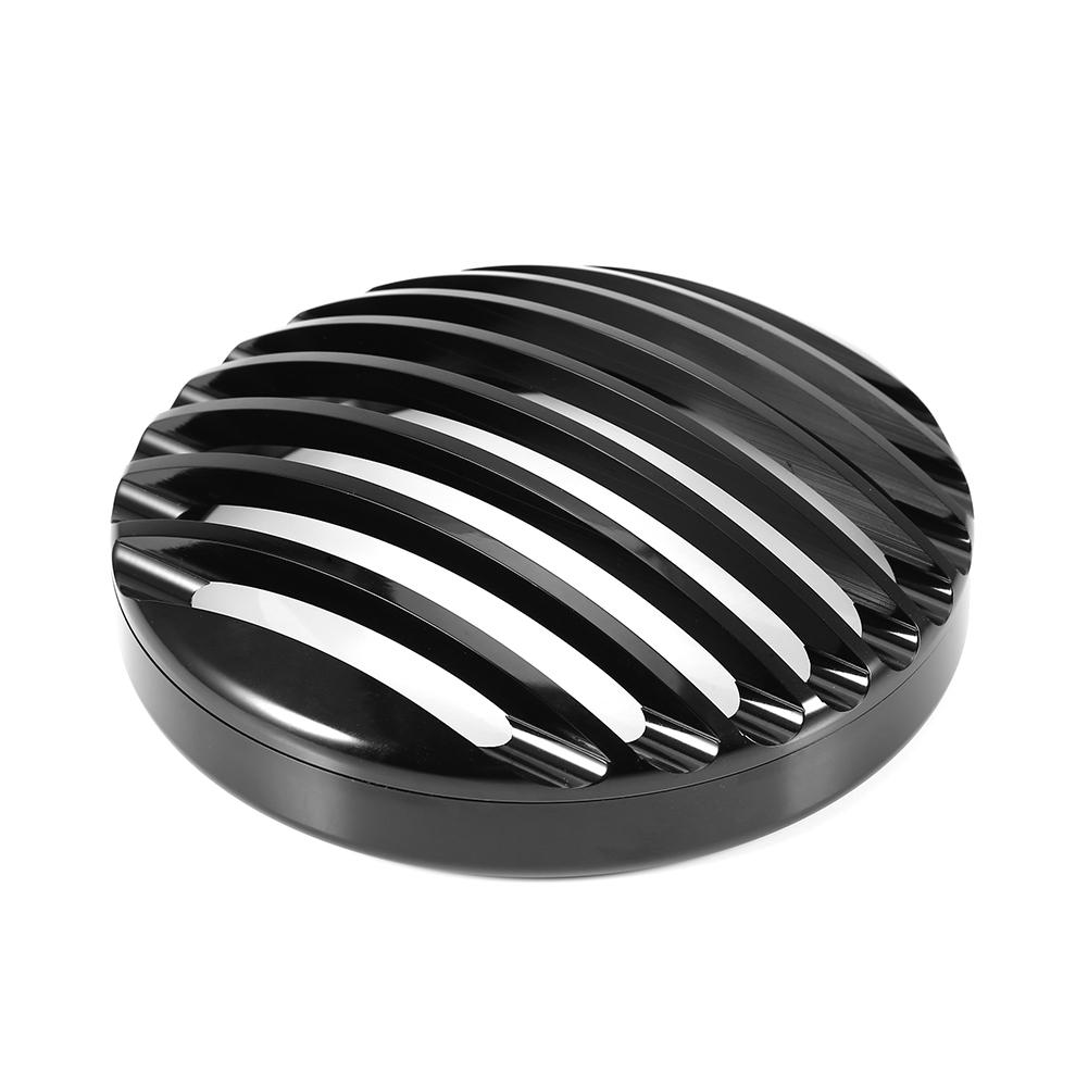 Black 5 3/4" Aluminum Motorcycle Hdlight Grill Cover for XL 883 1200