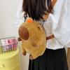 Милый плюшевый рюкзак-капибара большой вместимости, сумка-кроссбоди капибара, сумка-тоут, мягкий школьный рюкзак капибара для девочек, подарки на день рождения