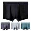 Men Boxer Underwear Mid-rise U-Convex Solid Color Seamless Shorts Briefs Breathable Sweat-Free