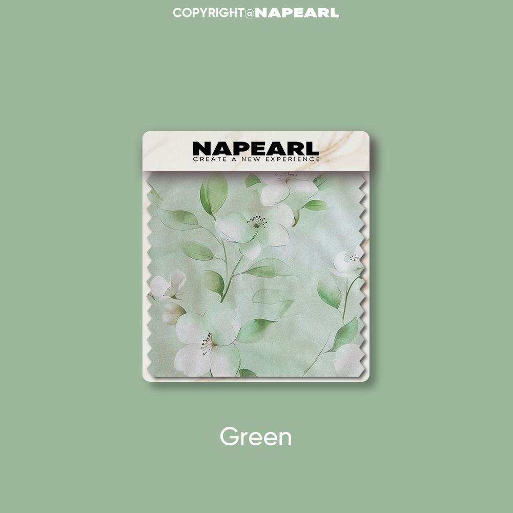 1PC NAPEARL Nordic Countryside Style Green Printed Curtains with Full Blackout Curtains for Bedroom Living Room Balcony Window for Home Decor