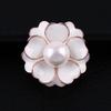 Брошь-цветок из жемчужного масла камелии, большая брошь-пуговица Carver, женский аксессуар для костюма, пуговица для шали