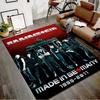 1pc Rammstein3 Design Printed Area Rug Carpet for Bedroom Living Room Home Decor Rugs Mat Non Slip Mat Rug for Bedside