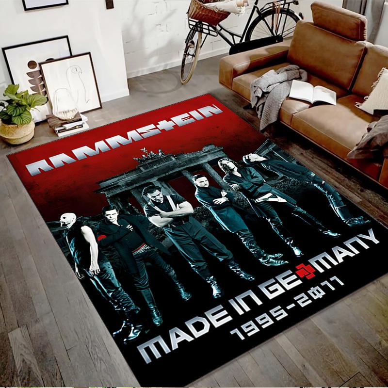 1pc Rammstein3 Design Printed Area Rug Carpet for Bedroom Living Room Home Decor Rugs Mat Non Slip Mat Rug for Bedside