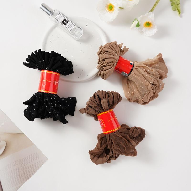 20 пар ультратонких женских носков средней длины, летние дышащие носки, женские прозрачные шелковые носки в горошек