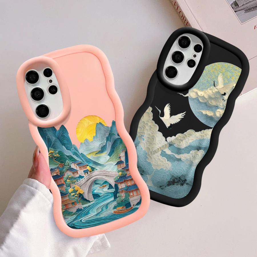 Mountain Art Soft Phone Cover Case for Samsung Galaxy S24 S21 S23 Plus S25 S20 FE A26 A25 S22 Ultra A34 A24 A36 A55 A54 A35