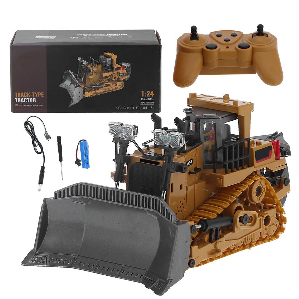 1/24 Scale Crawler Remote Control Front Loader Toy Kid"s Plastic Shovel Loader Electric Tractor