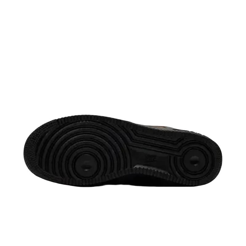 Nike Air Force 1 Low 07 Premium Мужские Код Морзе Бархатный Коричневый Черный Металлический Золотой IM8056-220