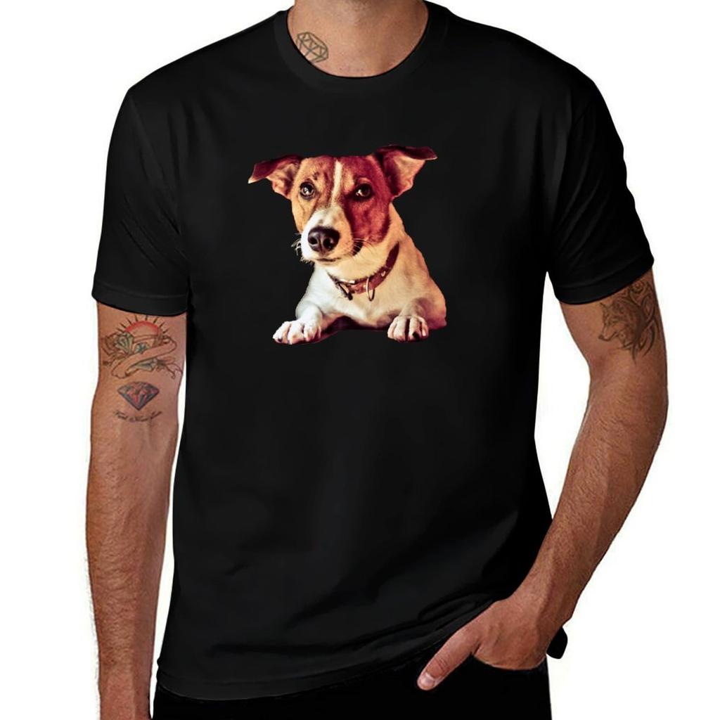 Jack Russell Terrier Tshirt Plus Size Simple Casual Top Tshirt