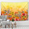 Colorful Floral Plants Tapestry Vintage Herbs Tapestry Wild Flowers Tapestry Wall Hanging Nature Scenery Tapestry for Living