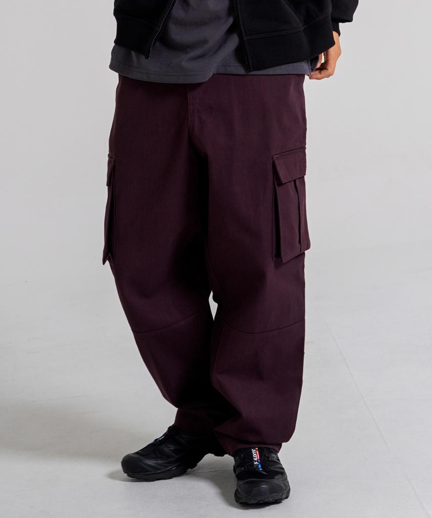 JEMUT Широкие брюки-карго Wild Wash Комплект из 6 предметов Цвет: винный Solp2508