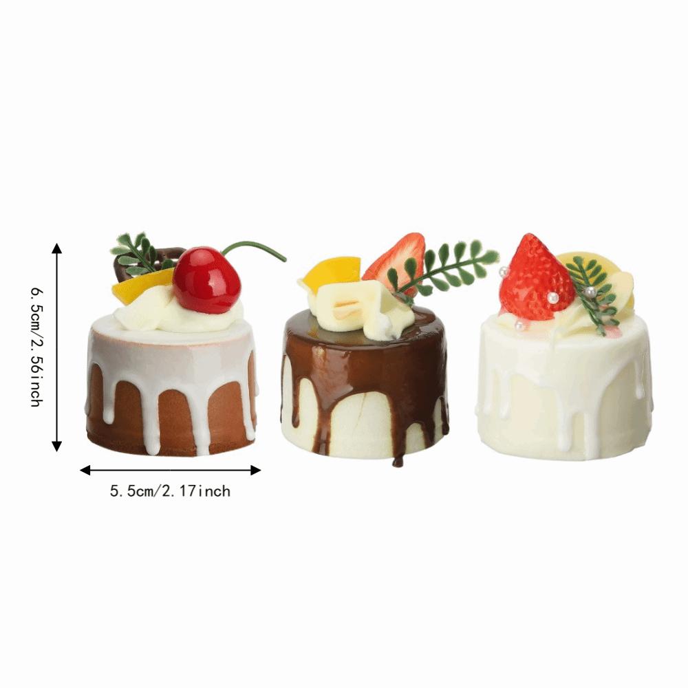 6 pcs 2.56x2.17in Fake Cupcake Lightweight Faux Food Model Artificial Cake Model Party Decor
