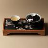 НОВЫЙ Поддон для сушки чая из черного ореха в японском стиле Новый китайский креативный коврик для чая в стиле Дзен Деревянный поддон Полный комплект маленького чайного столика