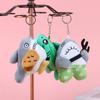 Funny Shark Plush Toy Pendant Soft Stuffed Doll Keychain Car Bag Key Ring Decor