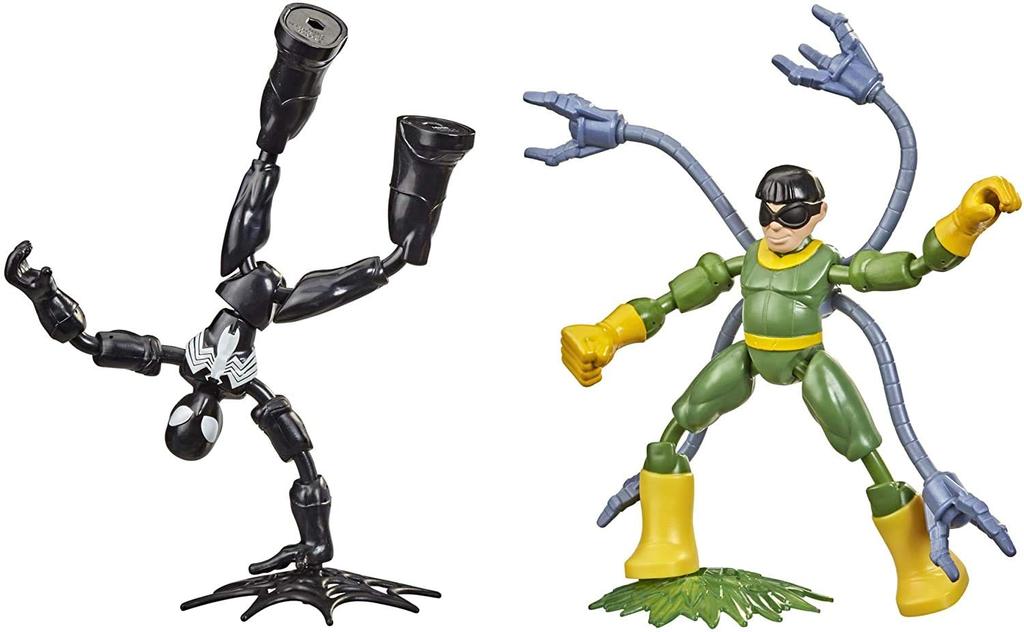 Hasbro Collectibles Marvel Bend And Flex Vs Pack Marvel Black Suit Doc Ock Action Figure Toy Flexible Figure Ages - Spider-Man Spider-Man Vs. 6" 4+