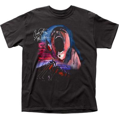 Розовая футболка Pink Floyd Hammer March With Face Мужская Рок-н-ролл Классическая Футболка Черная