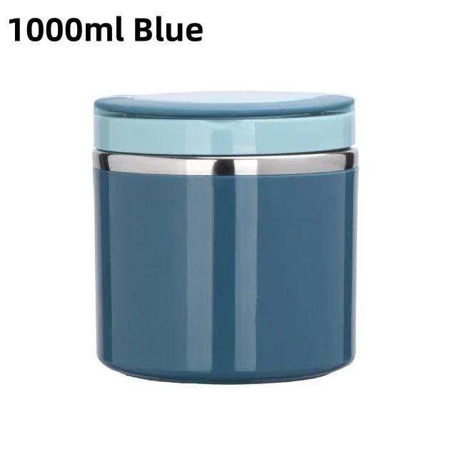 630/1000MLWith Handle Portable  Soup Bowl Thermal Storage Container Sealed Bento Box Insulated Lunch Box Portable Lunch Box