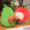 Fruit Capybara Avocado Plush Toy Stuffed Apple Pig Doll Sleep Pillow Holiday Birthday Gift Kawaii Room Decor Creative Cushion