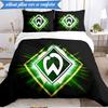 3PCS Werder Bremen football Bedding Set 2D Printing (Includes 1 Duvet Cover + 2 Pillowcases Coreless), Bedroom decor,Fan gift