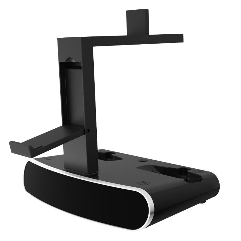 Controller Charging Dock Station with VR-Headset Display Stand Controller Charger-Station & LED Indicators Compact-size