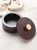 The Artisans Stripes Trinket Large Brown Box  12 x 12 x 8 cm