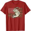 Fishing Camouflage US American Flag Bass Fish FisherUnisex Camo TShirt