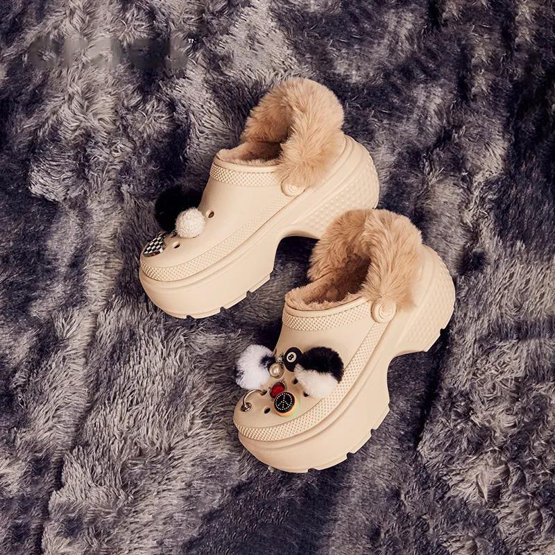 Crocs Snowhouse Теплые Хлопковые Модные Мягкие Теплые Клоги Женские клоги Кварцево-Розовый 208546-6UR