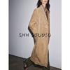 Autumn New Women clothes French style British Style Long Lapel Long sleeve Suede Leather Coat Outerwear 2969063