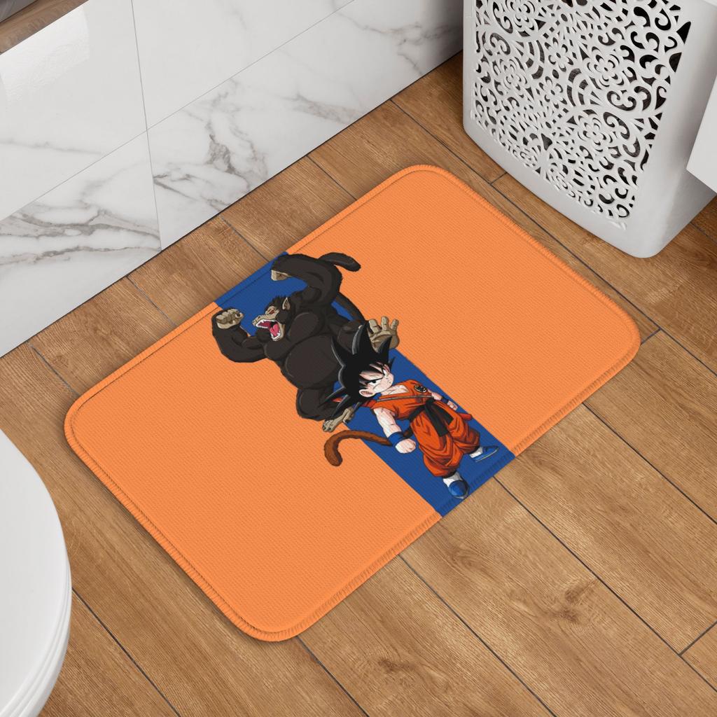 Goku Anime Front Door Mat Anti-Slip Indoor Welcome Waterproof Cute Cartoon Doormat Floor Bathroom Entrance Rug Carpet Footpad