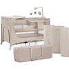 Kinderkraft Lit Pliable 3 En 1 JOY 2 Avec Accessoires Beige