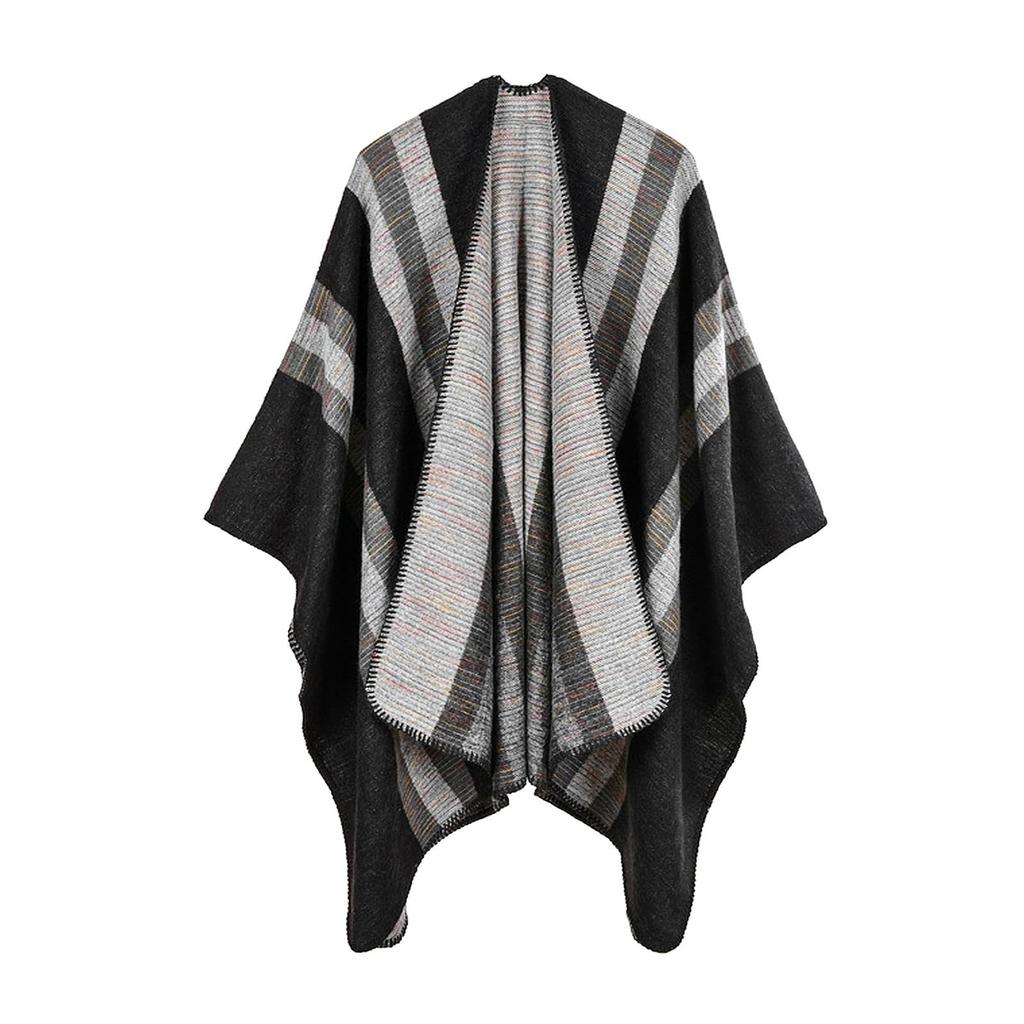 Женское зимнее теплое одеяло с принтом большого размера, накидка, шаль, кардиганы