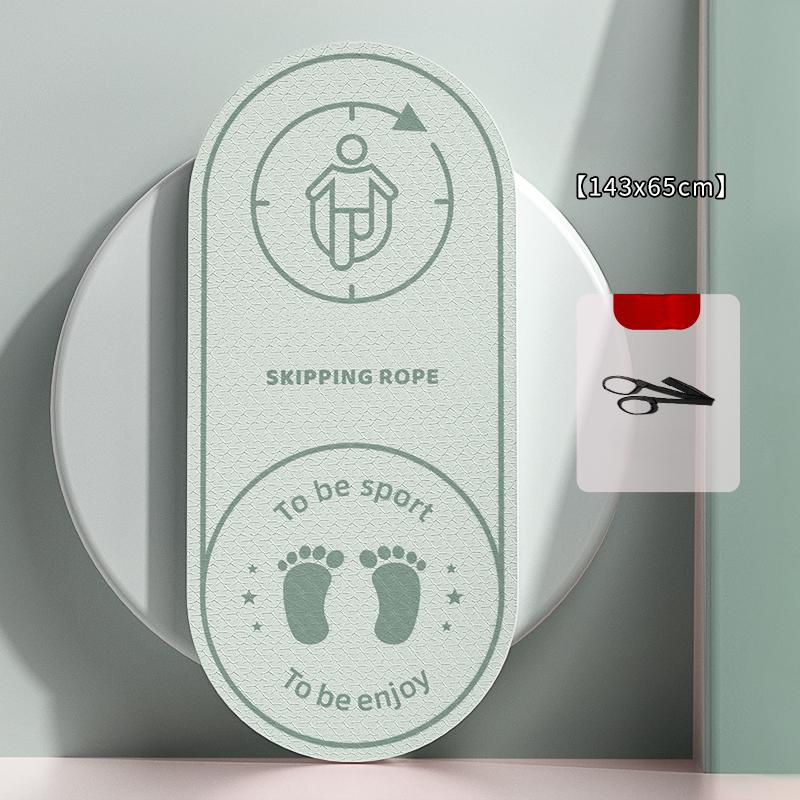 Jumping Rope Shock-absorbing Yoga Mat Fitness Aerobics Soundproof Shockproof Anti Slip Soundproof Thickened Mat Sports Exercise Dance Practice Mat