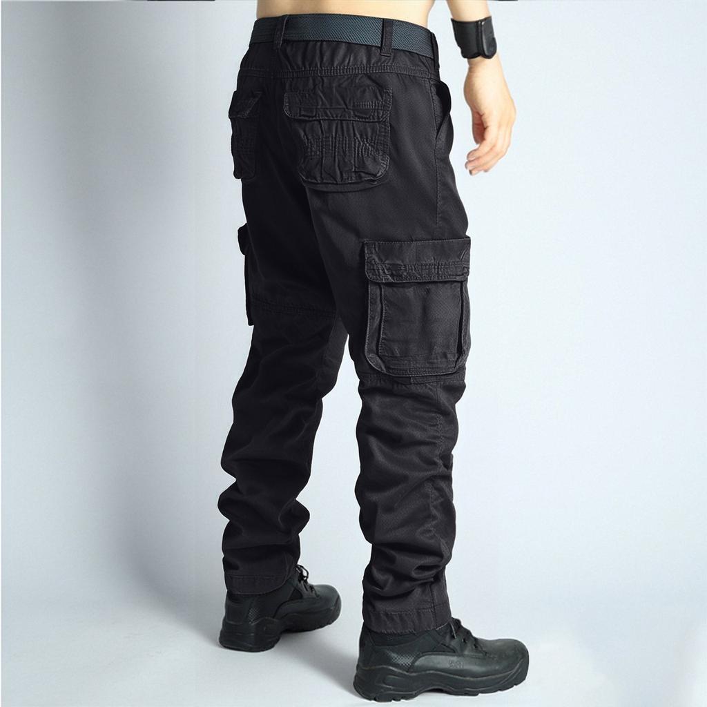 Men's Casual Pants, Straight Work Pants, Men's Multi-pocket Long Pants