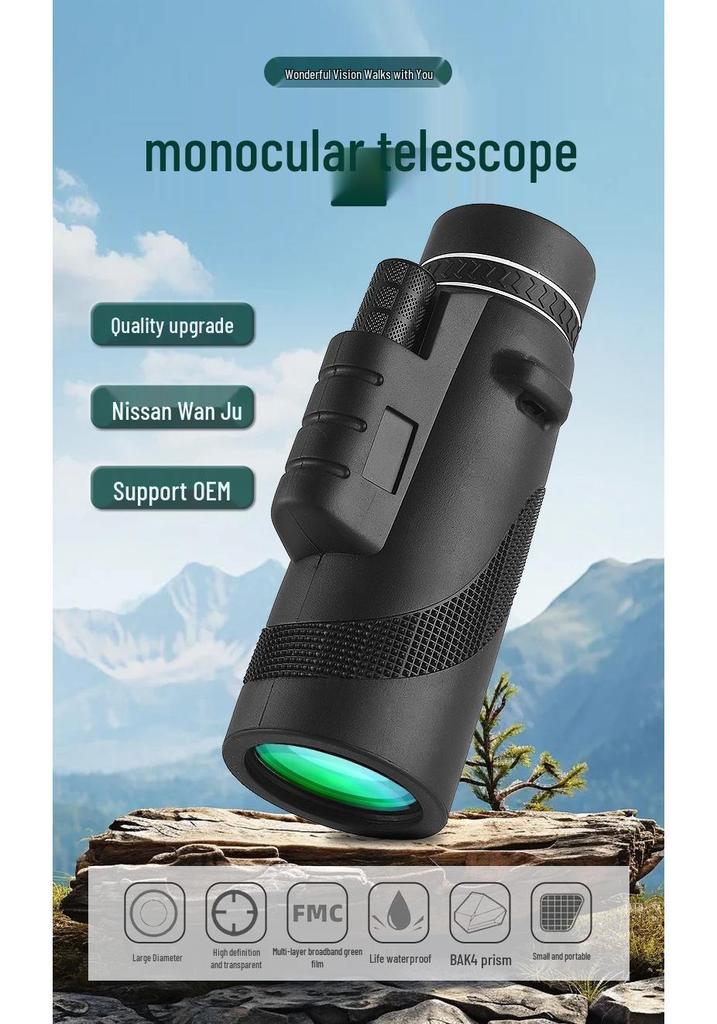 High Magnification Portable Monocular Telescope for Outdoor Hunting and Camping - HD Zoom