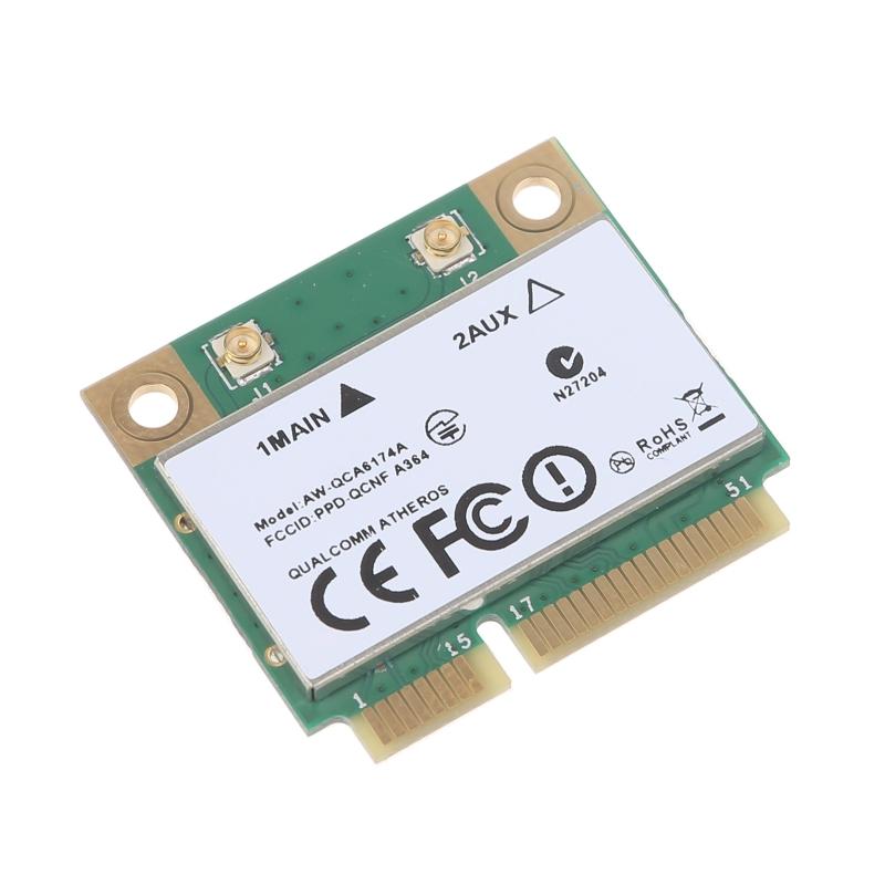 Беспроводная карта QCA6174 Atheros 802.11ac Band 2.4/5GHz 1200Mbps PCI-E WiFi карта Bluetooth-совместимая4.1