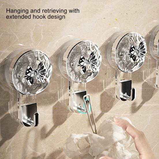 Strong Suction Cup Basin Hook Convenient Bathroom Storage Heavy-duty Multi-purpose Adhesive Hook Home Supplies