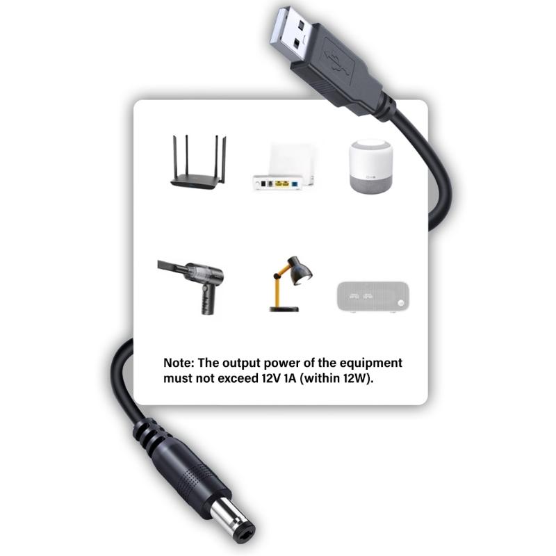 Повышающий кабель питания USB на DC5521, 12 Вт, 12 В, с переключателями, пластиковая текстура, 160 см, для LED, роутера, динамиков, зарядки