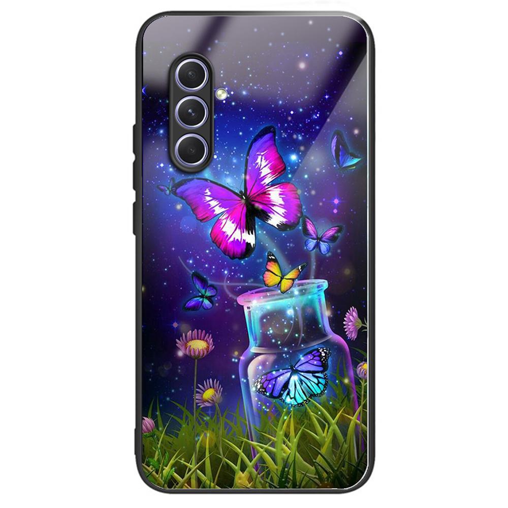 Для Samsung Galaxy A54 5G TPU Frame закаленное стекло чехол телефон защитный чехол