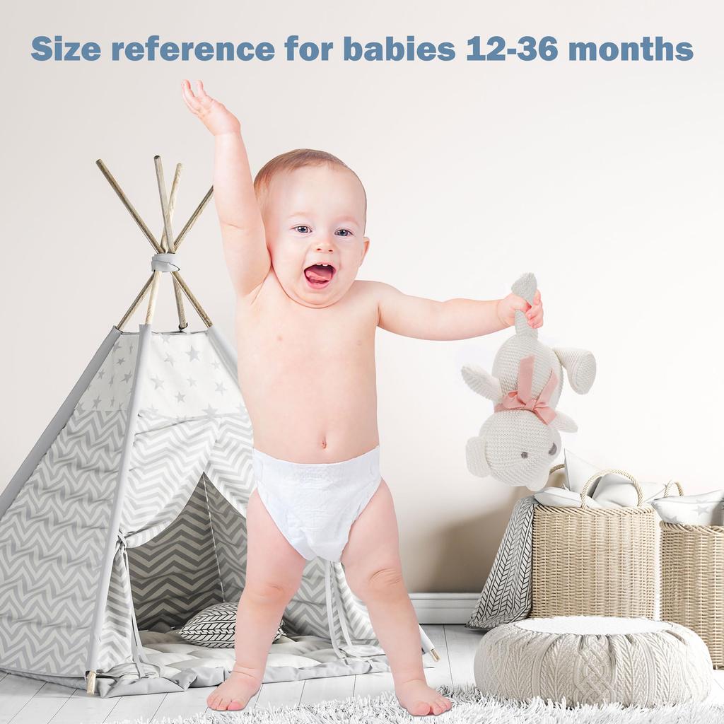 FLUFFYFUN Органический хлопок, плюшевый мишка для младенцев, 100% плюшевая игрушка, 16,5 см (белый)