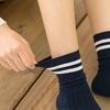 Хорошие школьные носки Harajuku Retro Cute Cotton Sox, желтые, женские, полосатые, высокие, свободные, для круглой формы, забавные, белые, красочные, дизайнерские, японские девушки