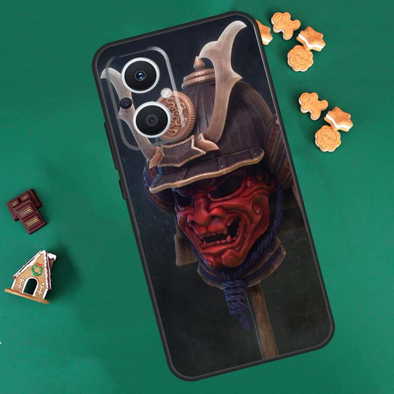 Кейс-маска самурая для OPPO Reno 14 F 13 12 11 10 Pro 8T 8 7 Lite Чехол для OPPO Find X8 X6 X5 X9 Pro Coque