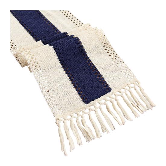 Yousheng Table Runner Color Block Long Strip Design Tassel Element Table Flag Easy To Clean Dining Table Decor Accessory