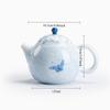 Underglaze Hand Painted Ceramic Teapot Blue Butterfly Design Ball Filter Small Kungfu Tea Set Home Office Use Chinese Style