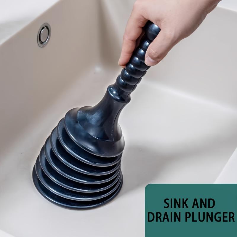Rugged Sink and Drain Plunger | for Kitchen Sink, Bathroom Sink, Shower and Bathtub, Large Bellows for Commercial and Residential Use, Sewer Unclog