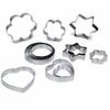 Set of 12 Stainless Steel Cookie Cutters, Round, Heart, Star, Flower, Biscuit Cutters, Large, Medium, and Small, Baking Tools for Handmade DIY Baking,